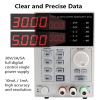 Alimentation électrique numérique programmable réglable de précision KA3005D, alimentation de laboratoire, 30V 5A + prise AC/DC pour ordinateur portable, téléphone