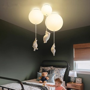 Lámpara de Globo Astronauta Nórdica Minimalista para Niños y Niñas, Lámpara Colgante Moderna para Dormitorio, Iluminación Infantil con Temática Espacial - Product Image 2