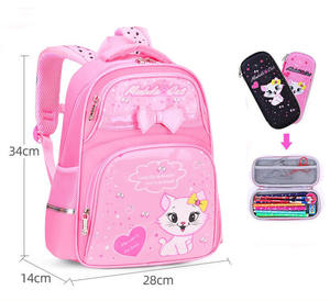 थोक लड़की स्कूल बैग किशोरी के लिए प्यारा कार्टून बिल्ली माउस निविड़ अंधकार स्कूल बैग - Product Image 4