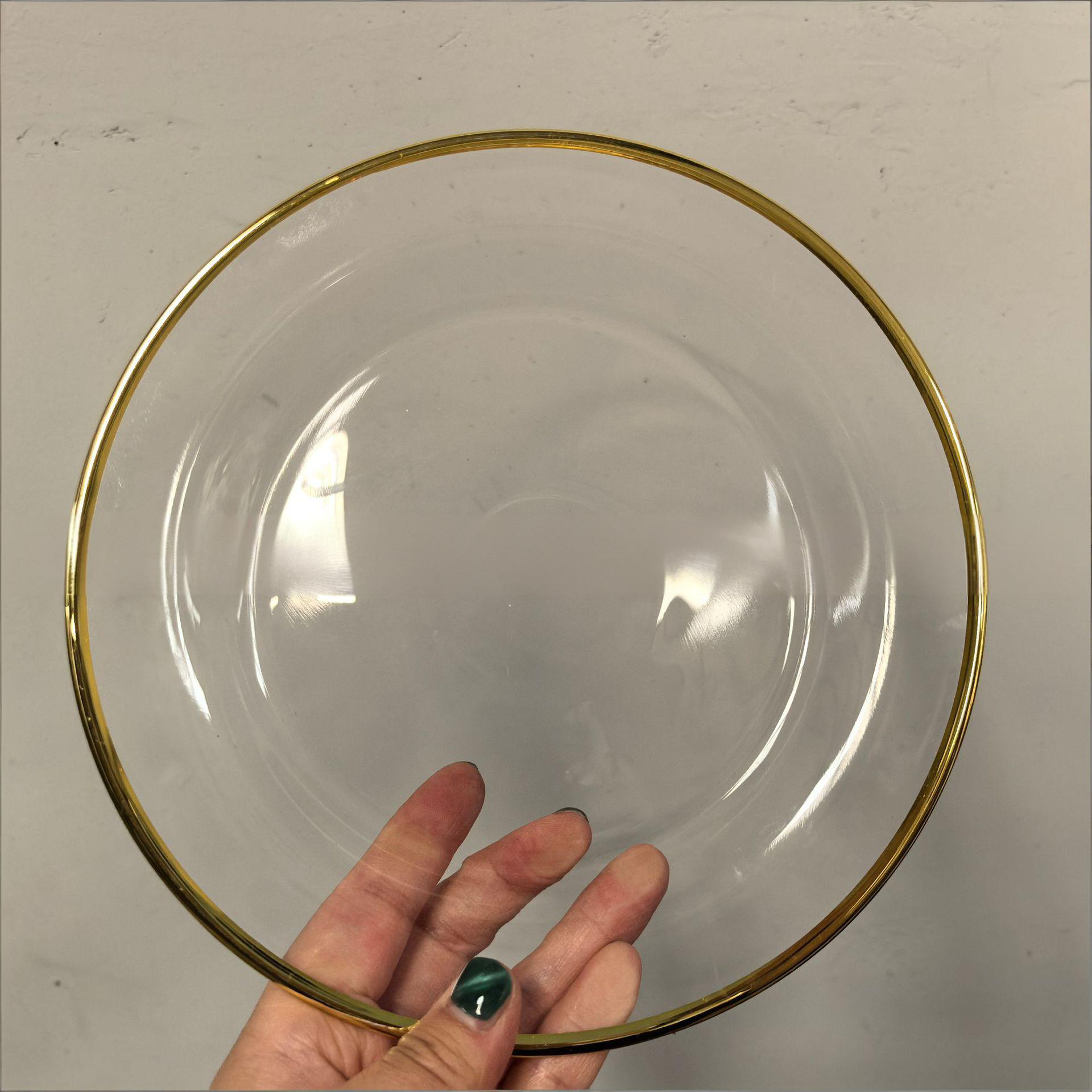 27cm gold rim plain glass