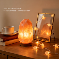 Lampe en sel rose de l'Himalaya naturel, 2 à 5 kg, lampe en cristal de sel rose fabriquée à la main, lumière d'ambiance nocturne pour la décoration de la maison