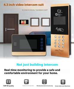 Toetsenbord en RFID-paneel behuizing intercompaneel behuizing video-<span class=keywords><strong>intercom</strong></span> multi-appartement intercomsysteem - Product Image 5