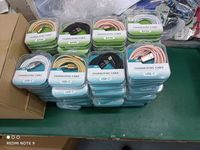Câble USB tressé en nylon métallique de 2 m, USB vers Type-C, câble de données filaire avec boîte en cristal pour smartphone