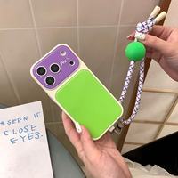Coques de téléphone antichoc en TPU+PC avec design armure brillant et blocs de couleur pour iPhone 18/17 Pro Max 16 15 14 Pro