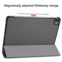 Étui pliable à trois volets pour tablette 13 pouces, compatible iPad Pro 12.9 2018/2020/2021/2022, coque arrière rigide en PC, étui personnalisé pour tablette