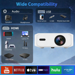 โปรเจคเตอร์พกพาขนาดเล็ก 4K 1000CVIA โปรเจคเตอร์แอนดรอยด์ โฮมเธียเตอร์ วิดีโอ มินิโปรเจคเตอร์ 4K - Product Image 3