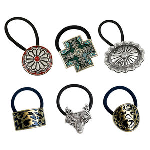 <span class=keywords><strong>Élastique</strong></span>s à cheveux en métal personnalisés en alliage, attaches pour queue de cheval, bijoux de mode élégants pour femmes, coiffures, délai de production garanti - Product Image 5