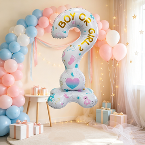 Globo <span class=keywords><strong>de</strong></span> Aluminio 4D con Forma <span class=keywords><strong>de</strong></span> Corona y Oso <span class=keywords><strong>de</strong></span> Peluche, Signo <span class=keywords><strong>de</strong></span> Interrogación para Revelación <span class=keywords><strong>de</strong></span> Género, Decoración para Baby Shower, Certificado BSCI - Product Image 5