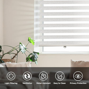 Persianas Celulares Motorizadas Opacas con Bordes Forrados en Lino, Cortinas Inalámbricas para Ventanas Metálicas, para Hogar y Hotel, Color Negro - Product Image 2