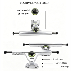Haut de gamme Double creux 7.0 pouces aluminium argent inverse Kingpin camions 180mm <span class=keywords><strong>Paris</strong></span> Longboard camion pour Longboard - Product Image 5