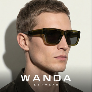 Wanda <b>Square</b> <b>Sunglasses</b> S32245 Full Rim UV400 Retro Unisex Sun Protection - Product Image 2