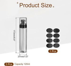 ขวดสเปรย์พลาสติก PET สีดำขุ่น ขนาด 60/80/100/120 มล. สำหรับน้ำหอม โทนเนอร์ สเปรย์ละอองละเอียด สำหรับผลิตภัณฑ์ดูแลผิว แบบฉีดพ่นต่อเนื่อง - Product Image 2