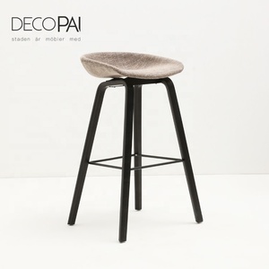 Nordique Offres Spéciales Pas Cher Luxe Contemporain Bar Café Chaise En Bois Jambe Moderne Utilisé Tabourets de Bar Commerciaux - Product Image 2