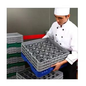 9/16/20/25/36/49 Compartiment pour restaurant Panier en plastique pour verre, séchoir à tasses, étagère pour le stockage du vin et du verre - Product Image 5