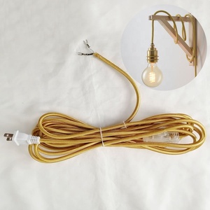 Treo đèn lồng đèn 18AWG cắm trong ánh sáng mặt dây dây <span class=keywords><strong>Kit</strong></span> bện chiếu sáng Cáp Vải bao phủ Dây điện Dây - Product Image 4