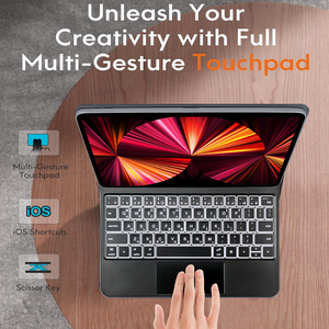 2024 Hot TrackPad Magnetic Backlit <strong>Wireless</strong> Custom Language Logo <strong>Keyboard</strong> for iPad Pro 12.9 2018 2020 2021 2022 Magic <strong>Keyboard</strong> - Product Image 4