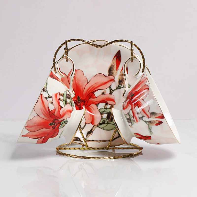 double cup and saucer