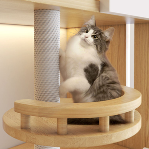 Lussuosi Nidi per Gatti in Legno da Interno, Ville e Castelli per Animali Domestici, Tiragraffi in Legno, Mobili e Torre per Gatti - Product Image 2