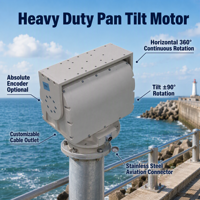 Positionneur d'antenne motorisé PTU RS485 à charge utile élevée (70 kg, 100 kg) – Tête Pan-Tilt