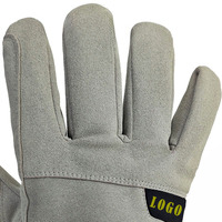 Gants de sport en cuir de vachette d'usine OEM résistants aux coupures et chauffants de sécurité pour les travaux de manutention de métal et de soudage.