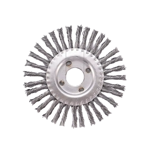 5 Inch Industrial Grade Steel <b>Wire</b> <b>Brush</b> OEM M14 5/8"-11 Thread Weld Cleaning Spatter Removal Deburring - Product Image 4