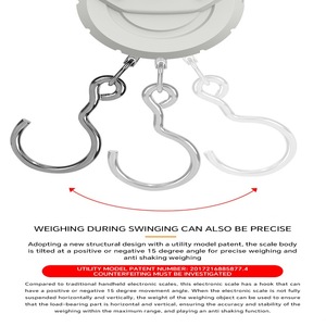 SNEDA Fischwaage 132lb/60kg USB-Aufladung Digitale Angelwaage mit Hintergrundbeleuchteter LCD-Anzeige Tragbarer Griff Edelstahl-Haken - Product Image 2