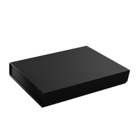 Boîte cadeau magnétique en carton noir sur mesure en gros avec insert en mousse