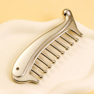 Peine de Masaje para el Cuero Cabelludo de Aleación de Zinc Kinwong, Herramienta para Raspado de Meridianos, para el Crecimiento del Cabello, Alivio del Estrés, Spa, con 1 Año de Garantía - Product Image 1