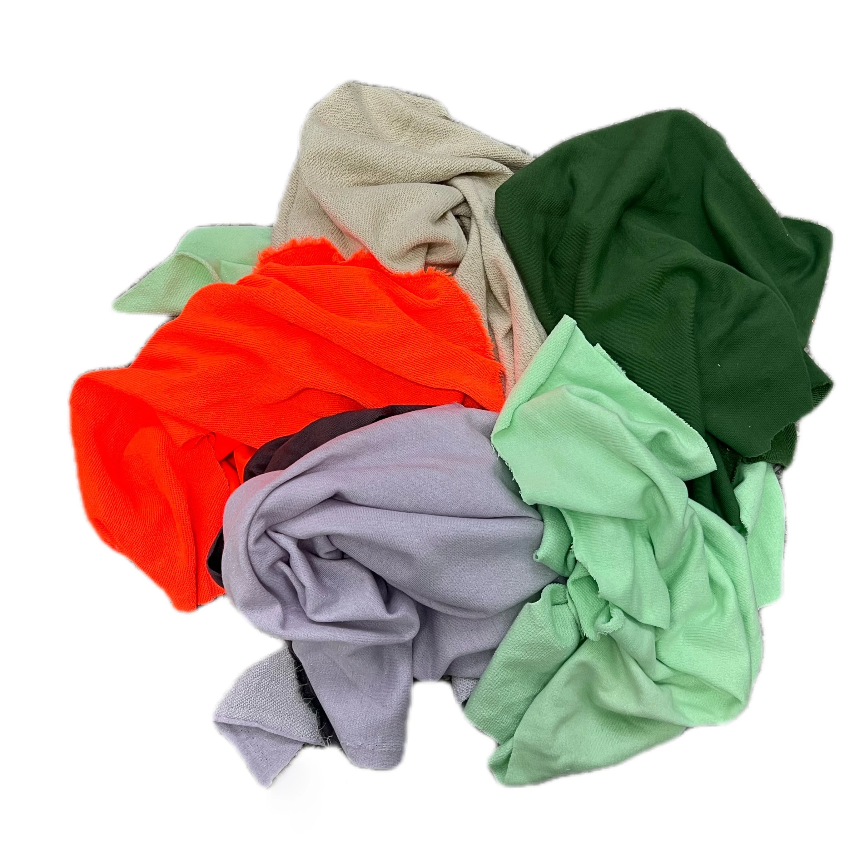 White Cotton Rags Fabric Recycling Textile Cotton Waste Mixed Color Terry Cloth 100% Cotton Rags for Industrial Cleaning