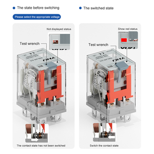 Relé de Alta Calidad YHKJ 220V CA 12V 24V CC HH52P 54P Relé Pequeño MY2NJ con Base de 8 Pines y <span class=keywords><strong>14</strong></span> Pines - Product Image 5