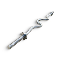 Barre de musculation universelle à extrémités filetées, super courbée, durable, garantie qualité, pour la musculation