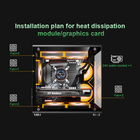 Boîtier de jeu PC en alliage d'aluminium Tengda Factory Direct, format Mid-Tower, panneau latéral vitré, compatible ITX/MATX, prend en charge les cartes graphiques jusqu'à 330 mm.