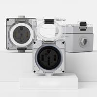 Adaptateur de prise électrique Linsheng homologué ETL 50A en PVC avec protection étanche IP44 pour utilisation avec générateur de camping-car et recharge de véhicules électriques