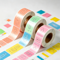 Étiquettes adhésives pour flacons de soins de la peau, impression offset CMYK couleur intégrale haute précision sur vinyle, diamètre de noyau 3/4, personnalisées par Fangda. Industriel