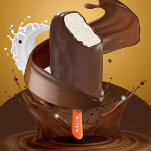 Barra de Helado Cubierta de Chocolate al Por Mayor OEM, Crujiente y Rica en Leche, Gelato Congelado, Postre Congelado, Superventas - Product Image 1