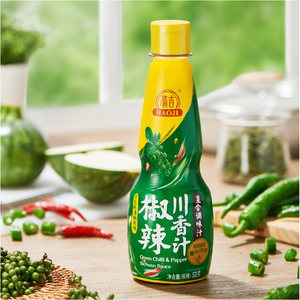 Nước sốt cay ớt xanh và hạt tiêu nước sốt cay nước sốt nóng từ Trung Quốc trong chai bao bì - Product Image 3