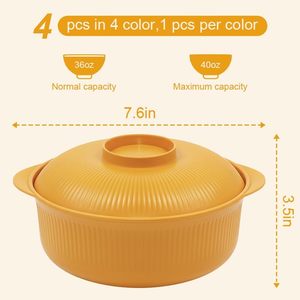 <b>Plastic</b> Food Grade Sustainable Snack Box <b>Lid</b> Fresh-Keeping Kitchen <b>Container</b> for Yogurt Salad Modern Food <b>Container</b> - Product Image 2