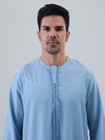 Túnica Burka para Hombre, Ropa Casual Tradicional de Oriente Medio |   Camiseta de Manga Larga 100% Poliéster para el Ramadán