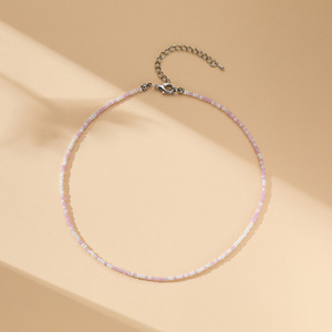 Moda estilo bohemio verano joyería decorativa hecha a mano collar de cuentas coloridas para mujeres niñas collar barato Venta caliente - Product Image 4