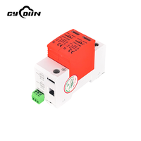Protecteur de surtension blanc et rouge 2P, DC/AC150V/220V/500V/800V L+N, 20kA-40kA, avec fonction de signalisation à distance