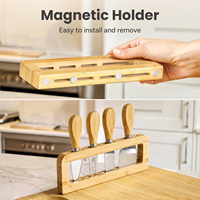 Ensemble de planches à charcuterie personnalisées, grande planche à fromage en bambou naturel avec design multifonctionnel, épaisseur 2,0 cm, accessoires inclus