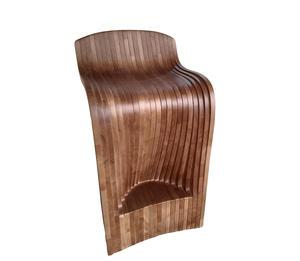Taburete de Bar Giratorio Moderno de Madera Maciza con Borde Natural, Resistente al Agua, Silla <span class=keywords><strong>Alta</strong></span> para Interiores y Exteriores, Patio, Jardín, Restaurante, Bistro - Product Image 1