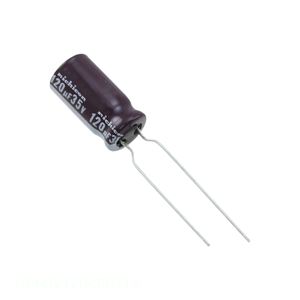 ตัวแทนจำหน่ายอย่างเป็นทางการ ตัวเก็บประจุแบบ Through Hole CAP ALUM 120UF 20% 35V RADIAL TH UPM1V121MPD1TA 120 uF - Product Image 1