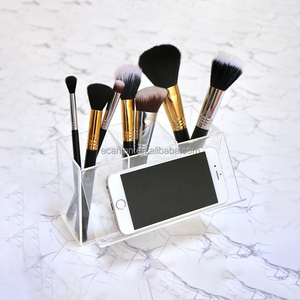 Porta Pennelli da Trucco in Acrilico Trasparente Antipolvere con Coperchio, Espositore da Scrivania in <span class=keywords><strong>Plexiglass</strong></span> per Cosmetici, per Tavoli da Toeletta - Product Image 6