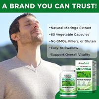 ArtoaLabs Kapsul Bubuk Daun Moringa Vegan 60 Kapsul Suplemen Herbal untuk Dewasa untuk Mendukung Kekebalan Tubuh & Meningkatkan Energi