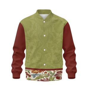Giacca da Baseball con stampa floreale retrò da uomo-<span class=keywords><strong>cappotto</strong></span> color block a manica lunga con motivo damascato Vintage - Product Image 1