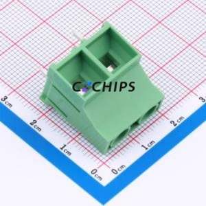 DB930B-9.52-2P-GN-S Screw Terminal Block Through hole Component (THT),P=9.52mm Connector 1x2P 6.35mm Green 2P - Product Image 1