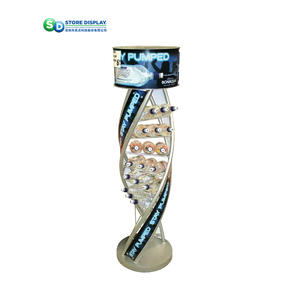 Custom Supermarket Promotion Pos Beverage Display <b>Racks</b> <b>Wine</b> Energy Drinks Liquor Bottle Metal <b>Floor</b> Display Stand - Product Image 1