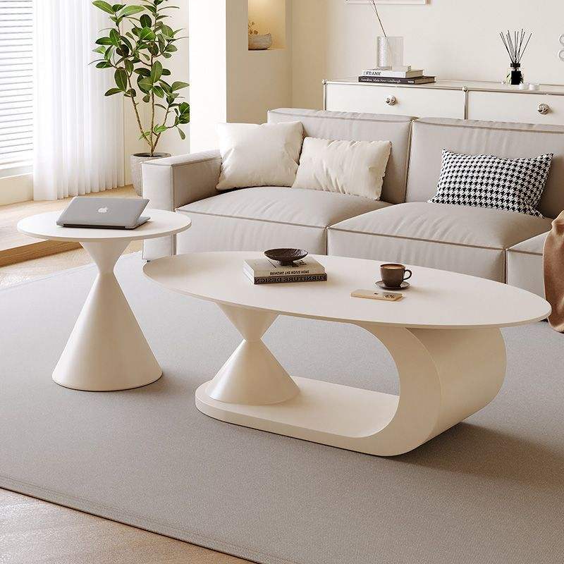 Base conique blanc laiteux [Dalle blanc pur]