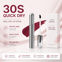 Crayon à lèvres peel-off longue tenue, formule personnalisée OEM, waterproof, anti-transfert, teinte naturelle, stain à lèvres peel-off